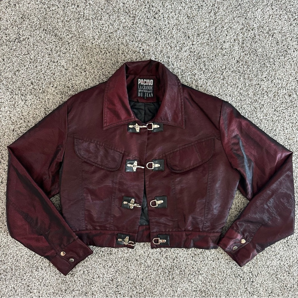 SOLD Leather Burgundy Jacket